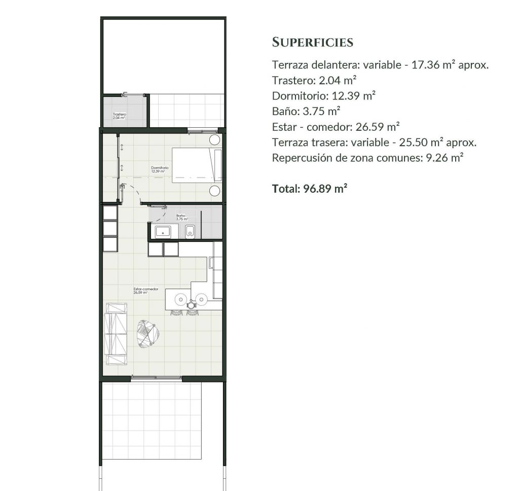 apartamento lateral planta baja
